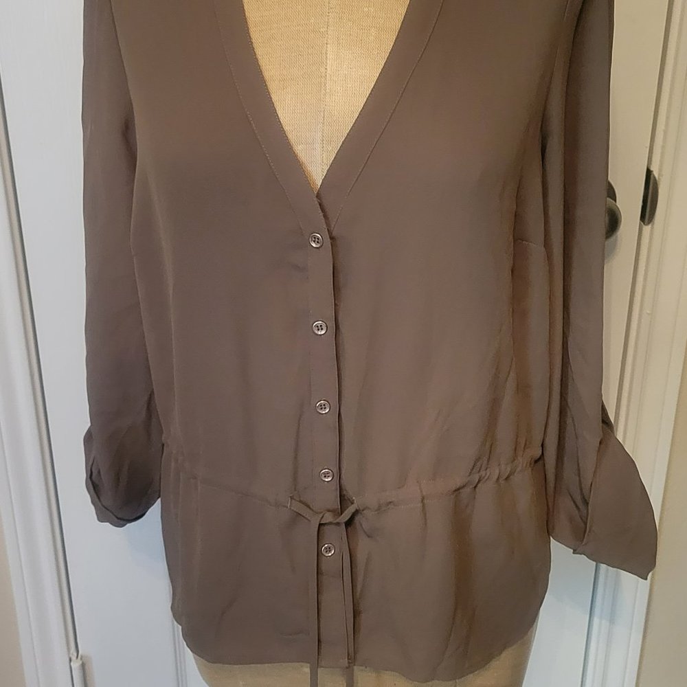 NWT BDG Cinch-waist Chiffon-y Top